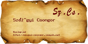 Szügyi Csongor névjegykártya